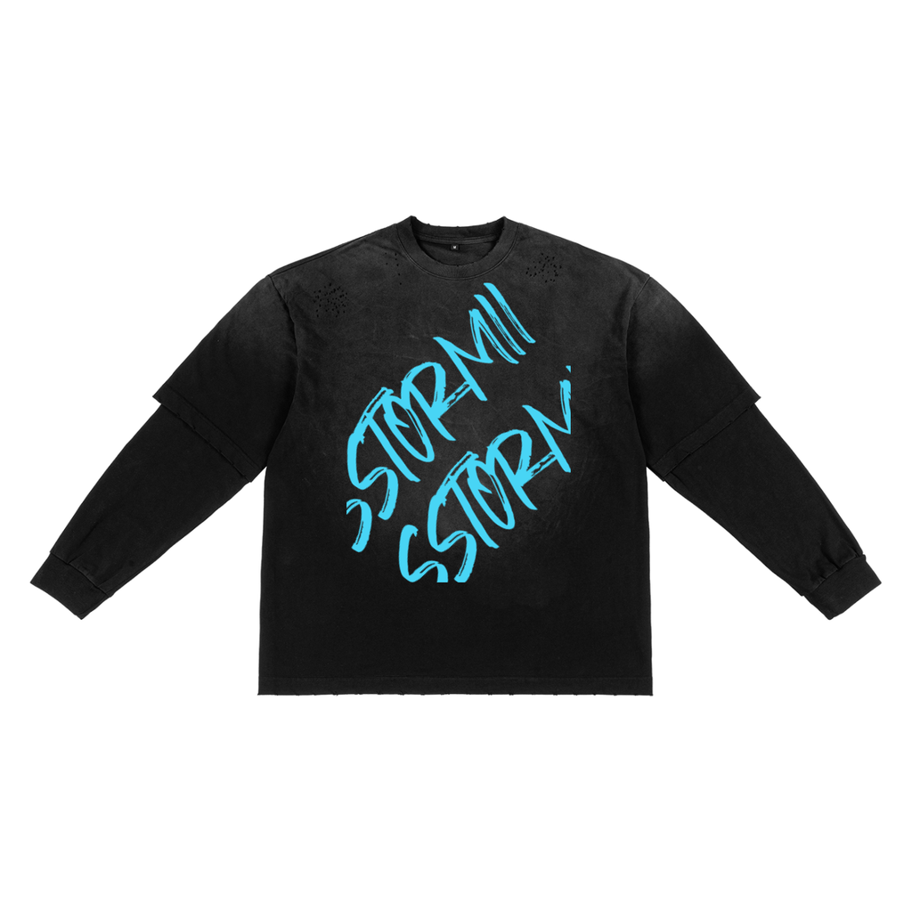 Sunfade Hand-Frayed Faux Two-Piece T-Shirt